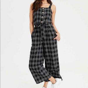 NWT American Eagle Plaid Jumpsuit - size Medium